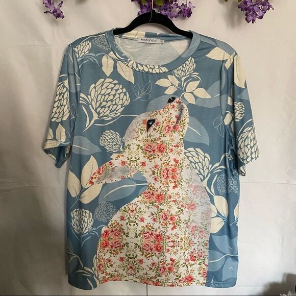 MISSLOOK COLOR COTTON-BLEND VINTAGE SHIRTS - Picture 1 of 6